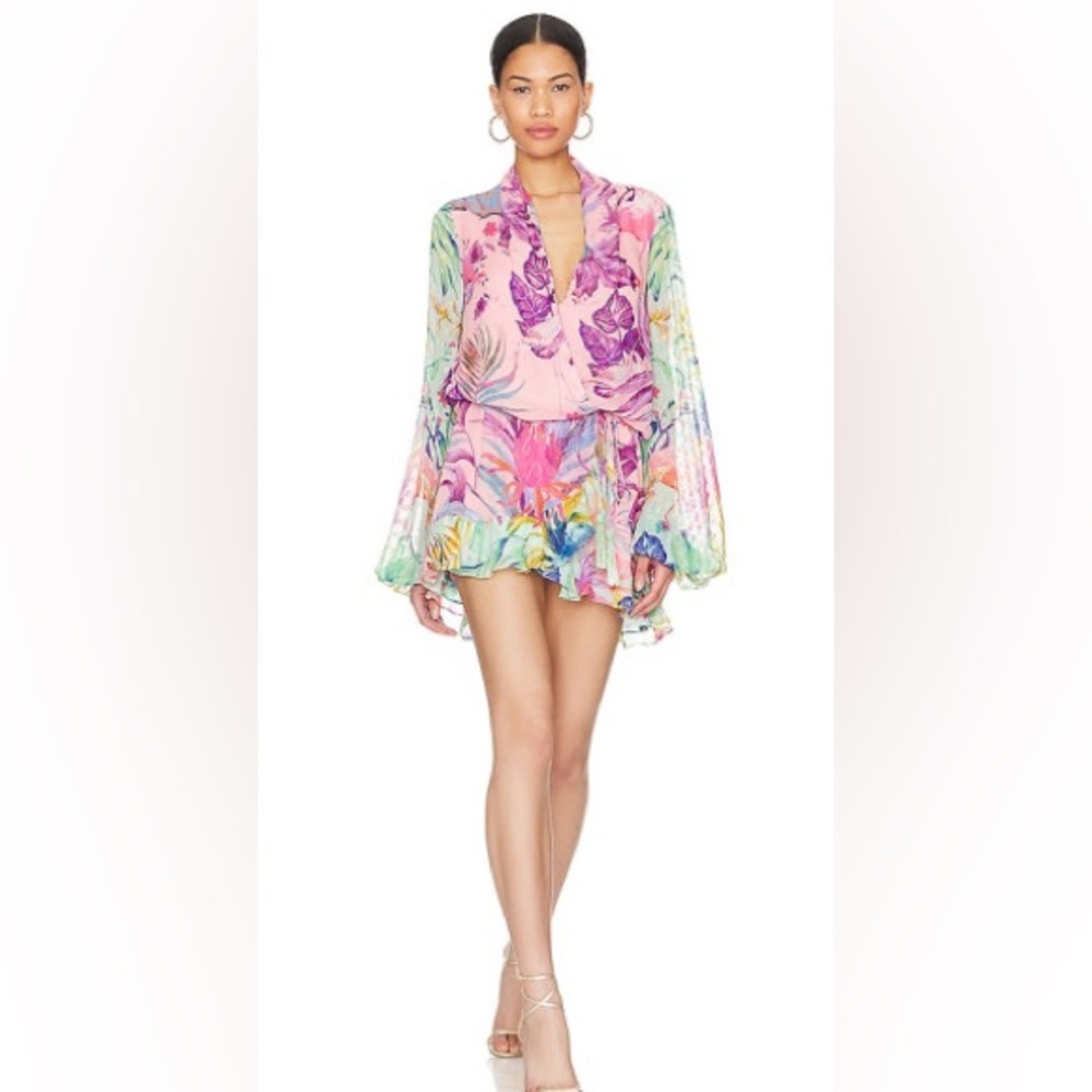 ROCOCO SAND Zazu Tie Mini Dress Size Medium NEW